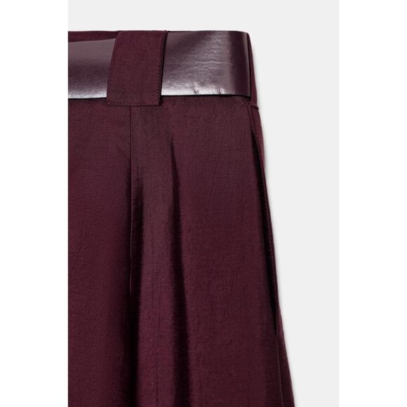 ZARA BELTED MIDI A-LINE SKIRT - Picture 7 of 7